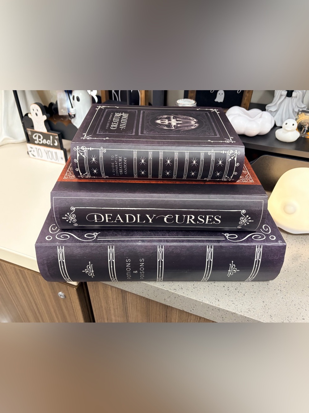 Decorative Black 'Deadly Curses' Stackable Books - Home Accents